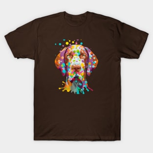 Pointer Dog Pointy Dotted Design T-Shirt